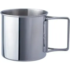 Coghlan BasicNature Faltgriff Edelstahlbecher mit Faltgriffen 2021 Becher, Silber, 0.35 L