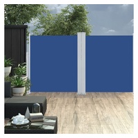 vidaXL Ausziehbare Seitenmarkise 140 x 600 cm blau