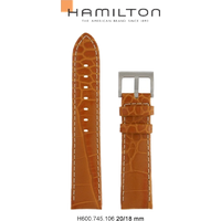 Hamilton Leder Khaki Sub Ii, Iii Band-set Leder-orange-20/18 H690.745.106 - orange