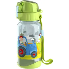 HABA 304486 Trinkflasche Traktor, 400ml Kinder-Trinkflasche mit Traktor-Motiv, Kindergeschirr