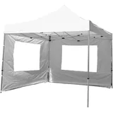 VCM Faltpavillon 3 x 3 m inkl. 2 Seitenteile Weiß