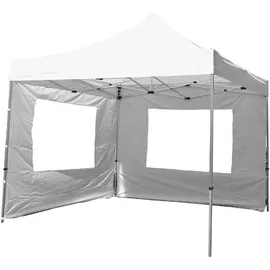VCM Faltpavillon 3 x 3 m inkl. 2 Seitenteile Weiß