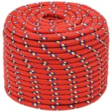 vidaXL Bootsseil Rot 14 mm 100 m Polypropylen