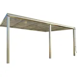 BECKMANN Exklusiv Gr. 11", grau (alu natur), B:508cm T:371,3cm, Aluminium, Kunststoff, Terrassenüberdachungen