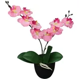 vidaXL Künstliche Orchidee mit Topf 30 cm Rosa