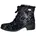 Stiefelette Leder Blumenmuster Satinband Schnürsenkel Emcmao Größe 37 EU