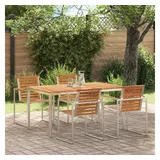 vidaXL Gartentisch 150 x 90 x 75 cm Teak Braun