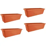 Hti-Living Blumenkasten 60 x 17 x 20 cm Rot