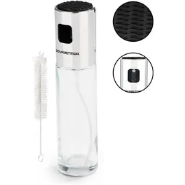GOURMETmaxx Sprühflasche Essig & Öl 2er-Set 100 ml schwarz/Edelstahl