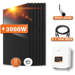 3000W Solaranlage Set Photovoltaik - SOLIS Wechselrichter mit WLAN