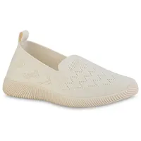 VAN HILL Damen Slip Ons in Beige