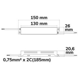 ISOLED LED-Netzteil 48V DC 100W IP67 ultraflach