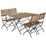 gardenson Lindau Garten-Essgruppe 4-tlg. Klapptisch 125 x 75 cm beige