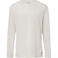 s.Oliver Softes Longsleeve mit Crew Neck und Logo-Patch - S