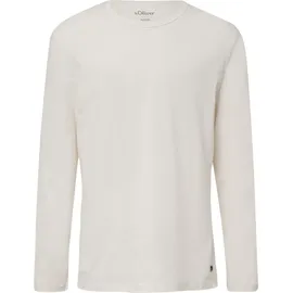 s.Oliver Softes Longsleeve mit Crew Neck und Logo-Patch - S