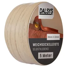 Dalsys Weichsockelleiste selbstklebend 5m Buche Fußbodenleiste