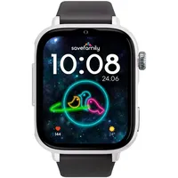 SaveFamily SaveWatch Plus 2 GPS+Cellular 49,8 mm Weiß Silikonarmband Black is Black