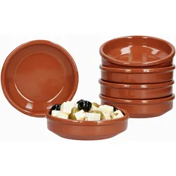 6er Set Cazuela Ton-Schale Bruno Ø 12cm Größe S Mittelalter Wikinger