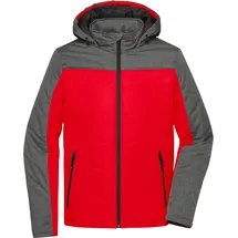 James & Nicholson Winterjacke JN1134" - Nicholson Red/Anthracite-Melange XXL"