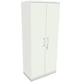 fm Büromöbel Aktenschrank abschließbar für 5 Ordnerhöhen Breite 80 cm »Oldenburg« weiß, 80x186.9x44.2 cm