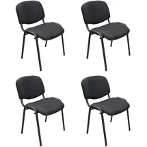 Proregal 4x Stapelstuhl Blackbird HxBxT 78 x 54 x 60 cm stapelbar Schwarz