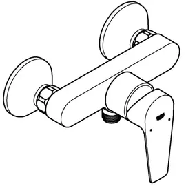 Grohe StartEdge Duscharmatur Aufputz Einhandmischer für 1 Verbraucher Chrom 24197001
