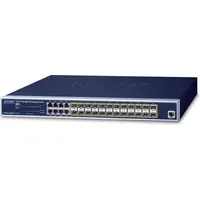Planet L2+/L4 24-Port 100/1000X SFP 8 Shared TP Managed Switches, Static Routing, IPv4/IPv6 W/ 48V Redundant Power