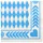 Papstar Servietten, 3-lagig 1/4-Falz 33 cm x 33 cm "Bayrisch Blau",