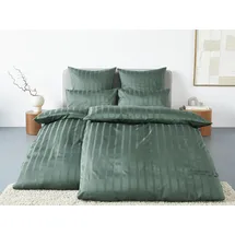 LeGer Home by Lena Gercke Bettwäsche »Leonore« 2 Stk., tlg. Mako-Satin, Streifen aus 100% Baumwolle, Größe ab 135x200 cm 78558740-0 grün 1 Stk.,