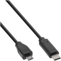 InLine USB 2.0 Kabel, USB-C Stecker an Micro-B Stecker,