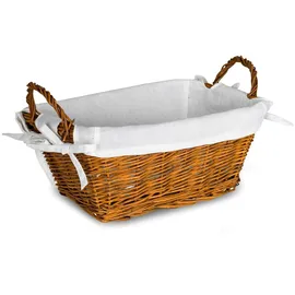 levandeo Flechtkorb Natur 32 x 19 cm Naturweide Korb Brotkorb Obstkorb Weidenkorb Deko Aufbewahrung