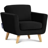 Konsimo Sessel Tagio Velours 86 x 80 x 88 cm Schwarz