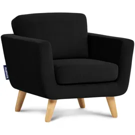 Konsimo Sessel Tagio Velours 86 x 80 x 88 cm Schwarz