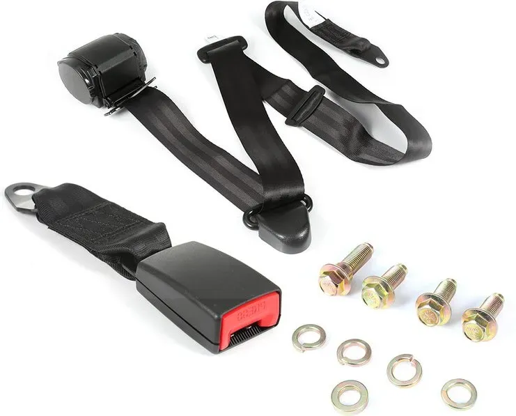 Universal 3-Punkt-Sicherheitsgurt-Set – E-gekennzeichnet, verstellbarer Sicherheitsgurt mit Schnallenverschluss für Auto, LKW, Van & Geländewagen