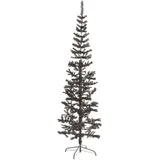 vidaXL Schlanker Weihnachtsbaum Schwarz 210 cm