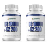 480 Tabletten 2 Dosen Vitamin D3 10000 IU & Vitamin K2 200mcg MK-7 Menachinon-7