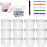 ZUYIST 20 Stück Kleine Lebensmittelbehälter,Gefrierdosen Glein Wiederverwendbare PP Kleine Dosen mit Deckel Auslaufsicheren Frischhaltedosen Mikrowelle und Gefrierschrank 5oz/160ml