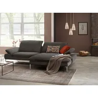 W.SCHILLIG Ecksofa enjoy&MORE, Designsofa, elegant und bequem, L-Form, mit Sitztiefenverstellung, Füße Chrom glänzend, Breite 294 cm grau