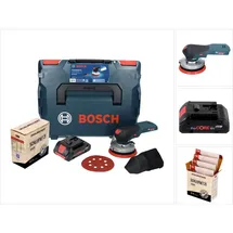 Bosch GEX 18V-125 inkl. Toolbrothers Spider Netzschleifmittel Set + Procore Akku 4,0 Ah + L-Boxx