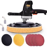 XIIW 1280W Putzglättmaschine Putzbearbeitung Putzbearbeitungsmaschine Putzmaschine 230U/min Wandschleifer Wandglättungs Poliermaschine | Kunststoffscheibe Schwammscheibe Schleifscheibe | 6 Geschwindigkeit