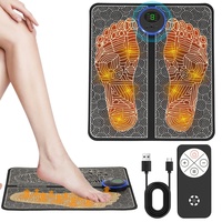 Fußmassagegerät Elektrisch, EMS Fußmassagegerät, USB Tragbare Massagematte mit 8 Modi & 19 einstellbaren Intensitätsstufen, Foot Massager zur Durchblutungs-und Muskelschmerzlinderung