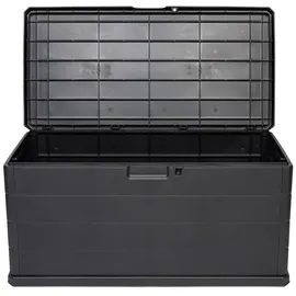 Kreher Kissenbox 340 Liter Holz Optik Anthrazit
