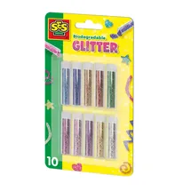 SES Creative Biologisch abbaubarer Glitzer 10 Farben