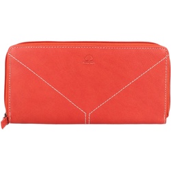 Greenburry Tumble Nappa Geldbörse Leder 20 cm Portemonnaies   Orange Damen 