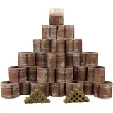 Mandelu Wachsrollen 30 Stück aus 100% Recycling-Wachs mit Anzündwürfeln