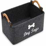 Haustier Spielzeug Organizer Box, Filz Aufbewahrungsbox für Hundespielzeug, Faltbare Spielzeugkiste Mit Griff,Welpen Sachen Korb, Für in Dem Tierbedarf Und Haustierspielzeug Aufbewahrt Werden