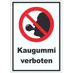 Aufkleber Kaugummi verboten A1 (594x841mm)