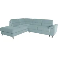 sit&more Ecksofa Sorano L-Form, wahlweise mit Bettfunktion und Bettkasten blau