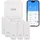 Luminea Home Control 9er-Set Temperatur- & Feuchtigkeitssensoren WLAN-Gateway
