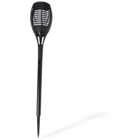 Grundig Gartenfackel schwarz 9 x 59 cm Solar LED 6-8 Stunden Akkulaufzeit